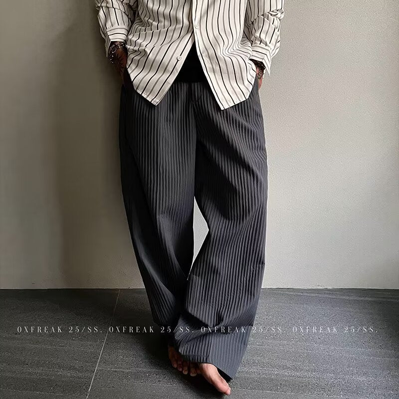 Herren Elegante Streifenhose Drune