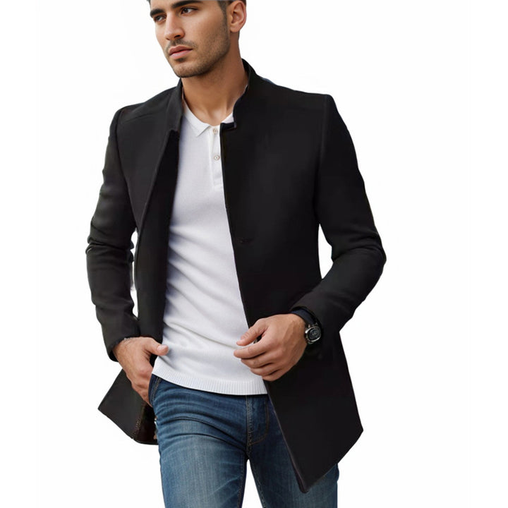 Herren eleganter Steppjacke im modernen Schnitt mit hochgeschlossenem Kragen Drune