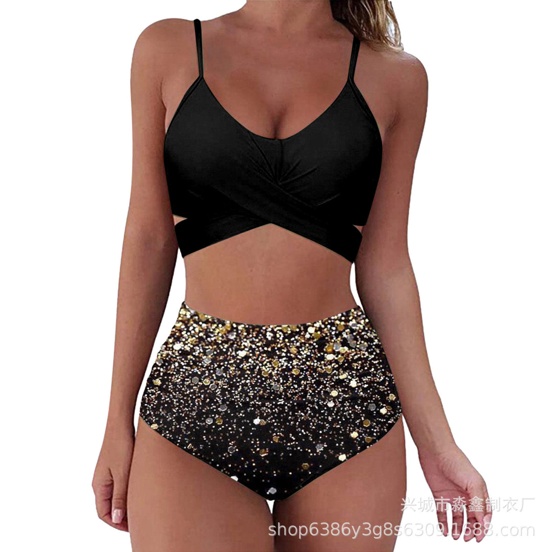 Damen Crop-Top Bikini-Set mit geflochtenem Design Drune