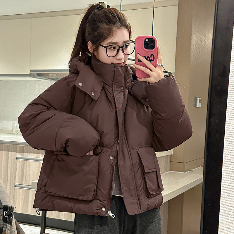 Damen Kurze isolierte Pufferjacke mit praktischen Taschen Drune