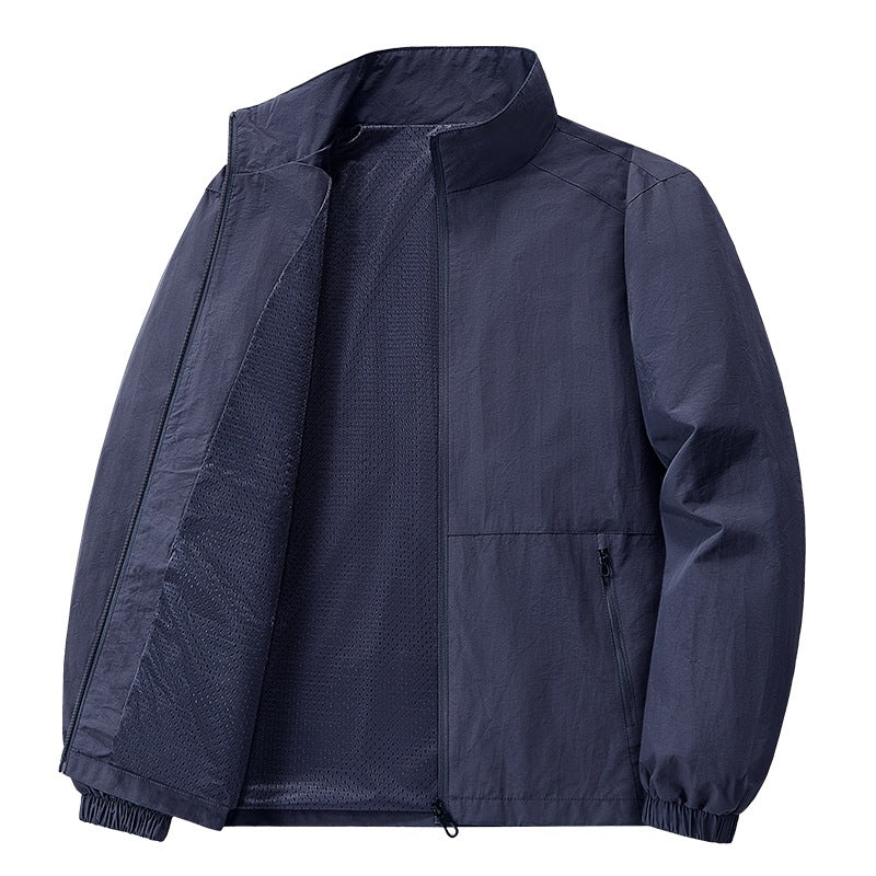 Herren Leichte Freizeitjacke mit schmalem Kragen Drune