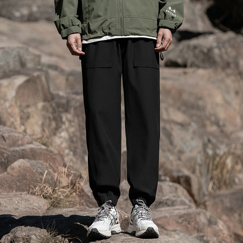 Herren Weite Relaxed-Cargo-Freizeithose mit Tunnelzugbund & Multifunktions‑Taschen Drune