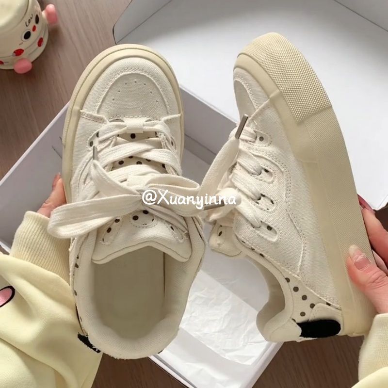 Damen Canvas Sneakers mit flexibler Gummisohle und atmungsaktivem Obermaterial Drune