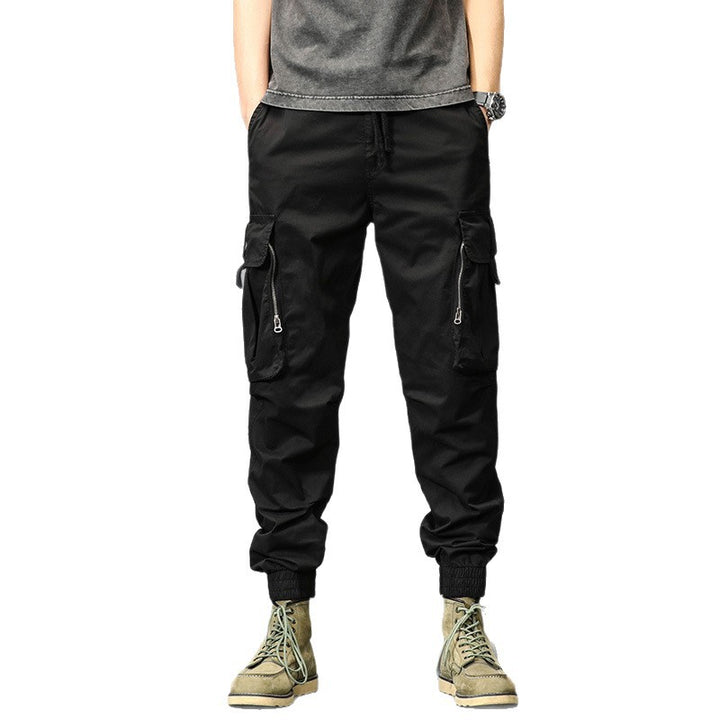 Herren Leichte Tactical-Cargo-Jogginghose mit Tunnelzugbund, Kniepaneelen und Multifunktionstaschen Drune