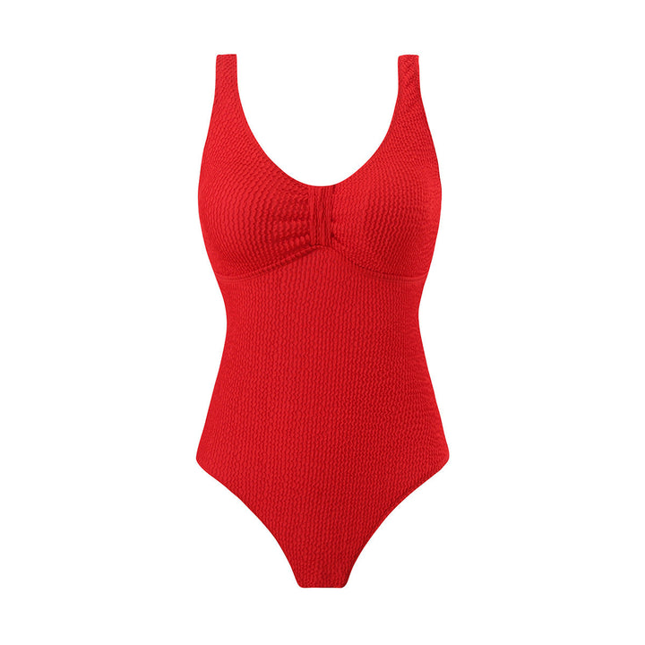 Damen Einteiliger Badeanzug mit raffinierten Rippstrick-Details Drune
