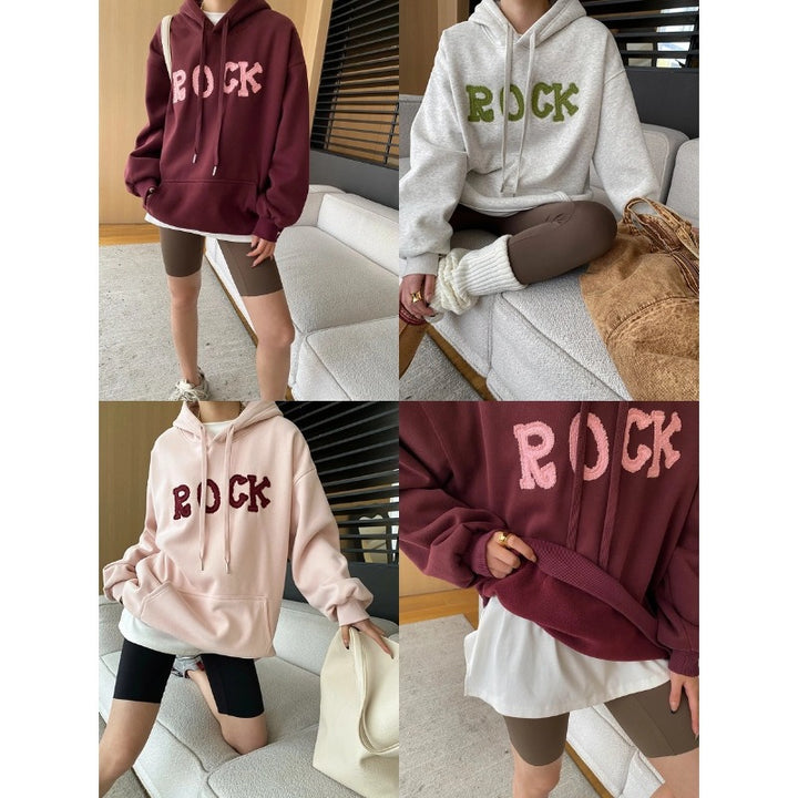 Damen Hoodie mit auffälligem Schriftzug Drune