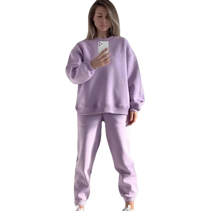 Damen lässiges Sweatshirt und Jogginghose Set aus weichem Material mit Gummizug und hohem Tragekomfort Drune