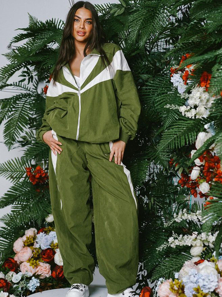 Damen Trendy Sportanzug mit lässigem Schnitt und praktischen Taschen Drune