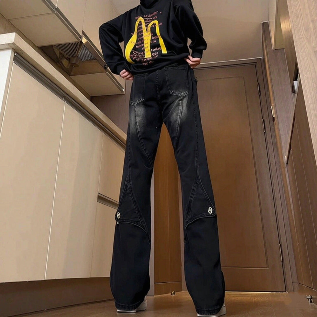 Damen Lässige Oversized Denim-Hose Drune