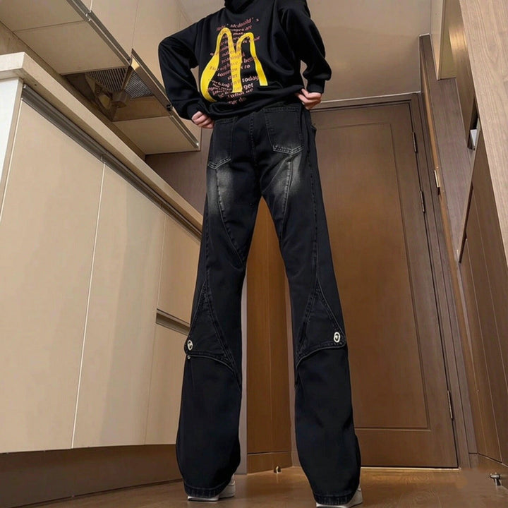 Damen Lässige Oversized Denim-Hose Drune