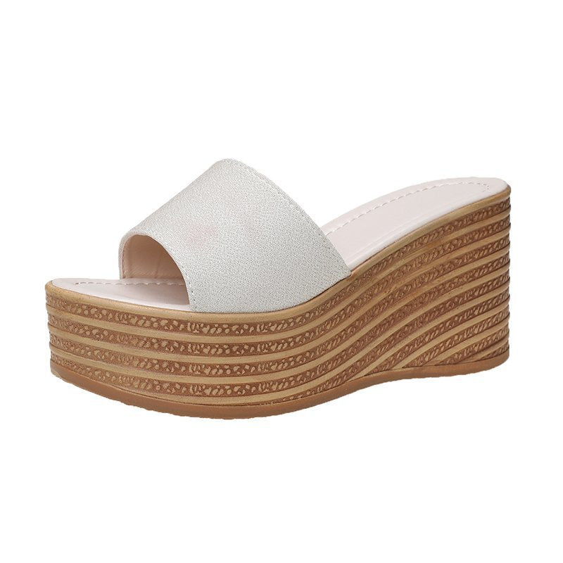Damen Wedge-Pantoletten mit bequemem Riemendesign und rutschfester Sohle Drune