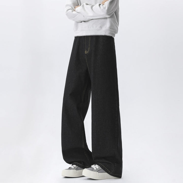 Herren Baggy-Jeans im Ultraweiten Denim-Schnitt mit hoher Leibhöhe & Deep‑Cuff-Optik Drune