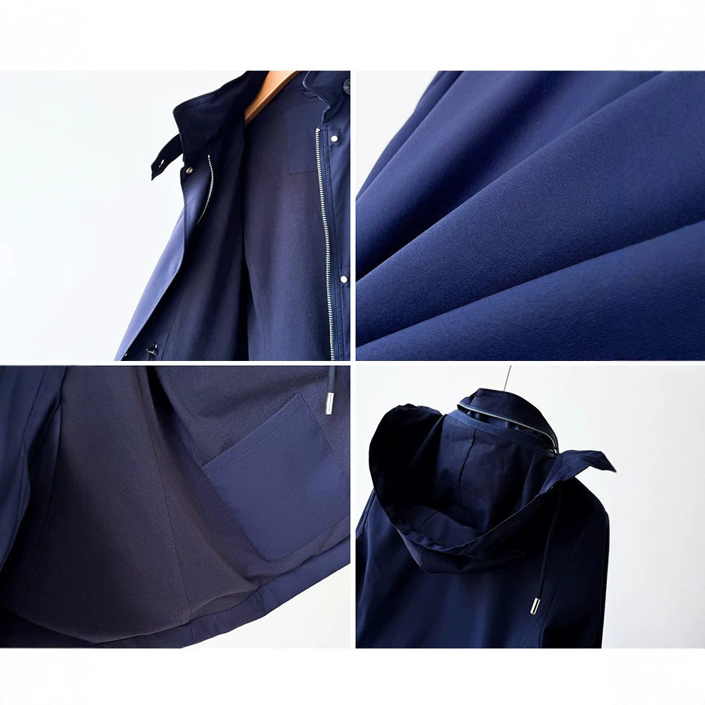 Damen moderne Utility-Jacke mit hohem Kragen Drune