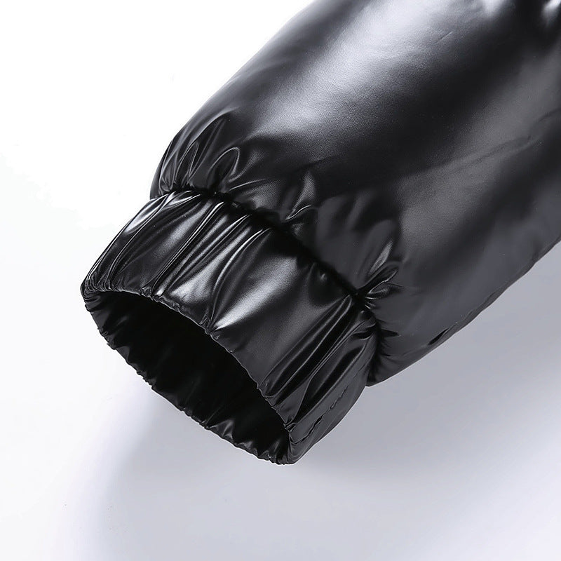Herren glänzende gesteppte Thermo-Kapuzenjacke mit Metallic-Finish und wärmender Isolierung Drune