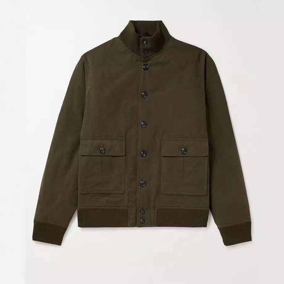 Herren modische Wildlederjacke mit strukturiertem Design Drune