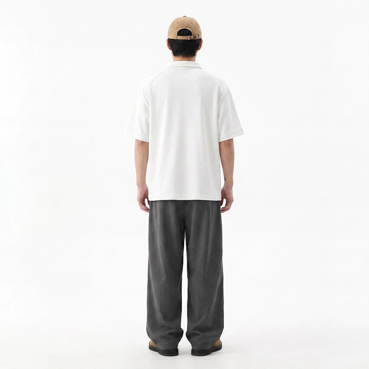 Herren Oversize-Halbzip-Polo mit technischem Jersey und verlängertem Rückensaum Drune