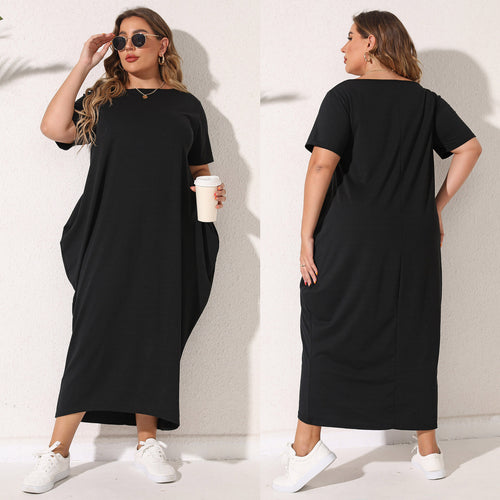 Damen lässiges Maxikleid mit seitlichen Taschen und bequemem Schnitt Drune