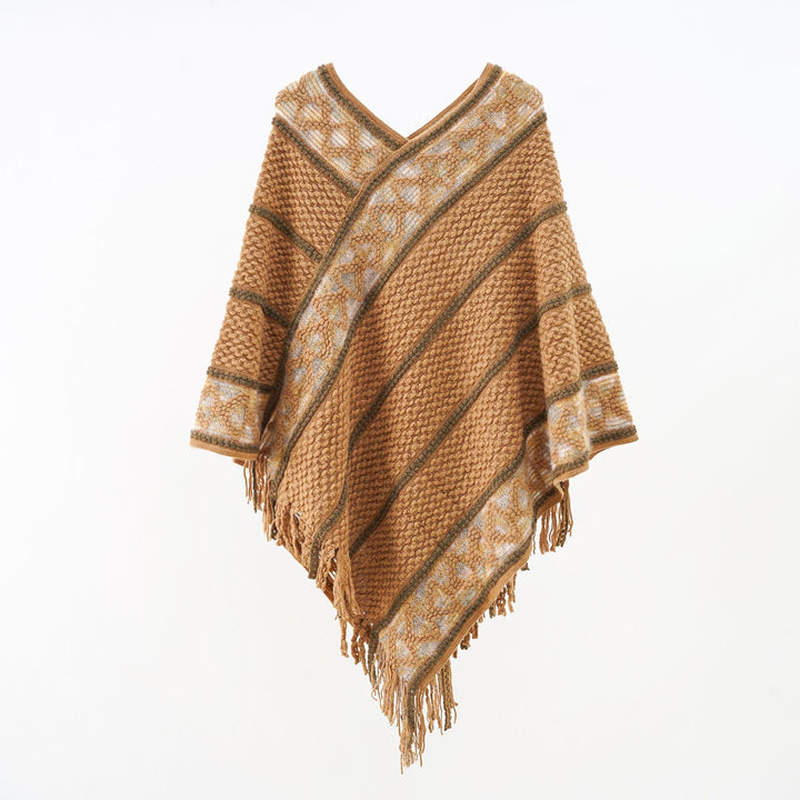 Damen Oversize-Strickumhang mit strukturierter Waffelstrick-Optik und Zopfbordüre Drune