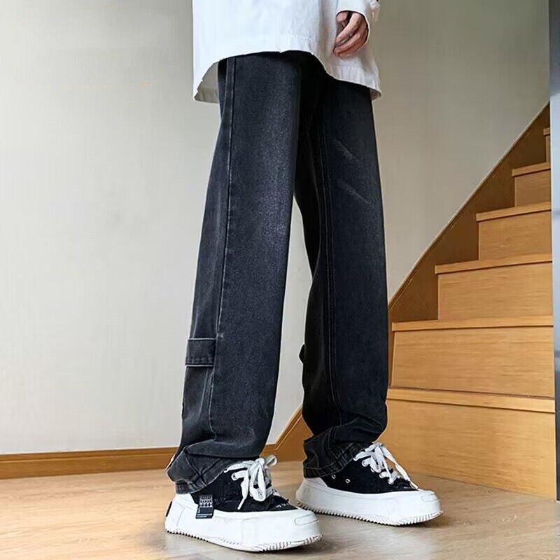 Herren Modische Cargo-Jeans mit Zipper-Details Drune
