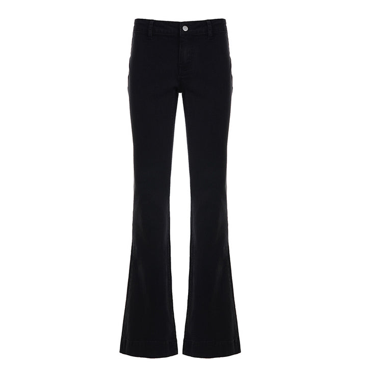 Damen nan ausgestellte Highwaist‑Schlaghose mit figurformender Taillenführung und weitem Bein Drune