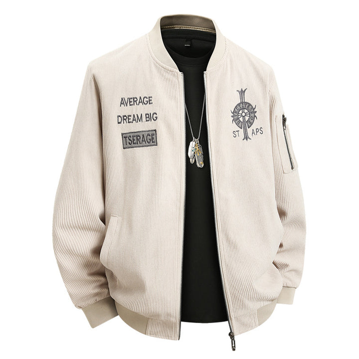 Herren Modische Bomberjacke mit Stickerei Drune