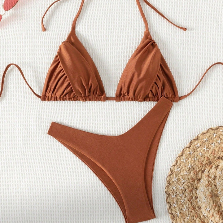 Damen Triangel-Bikini mit Raffungen Drune