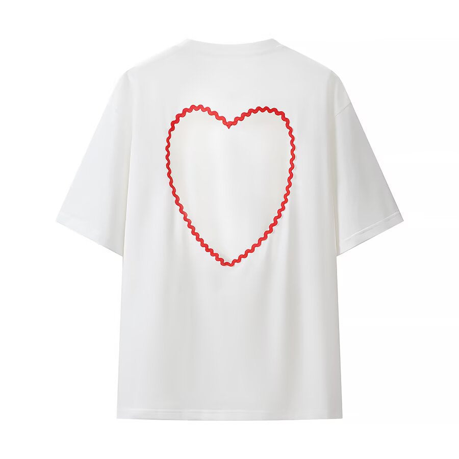 Unisex Oversize T-Shirt mit Rundhalsausschnitt und überschnittenen Schultern Drune