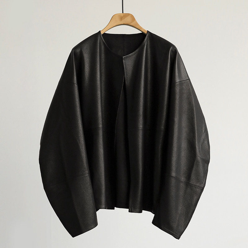 Damen Oversized Lederjacke Drune