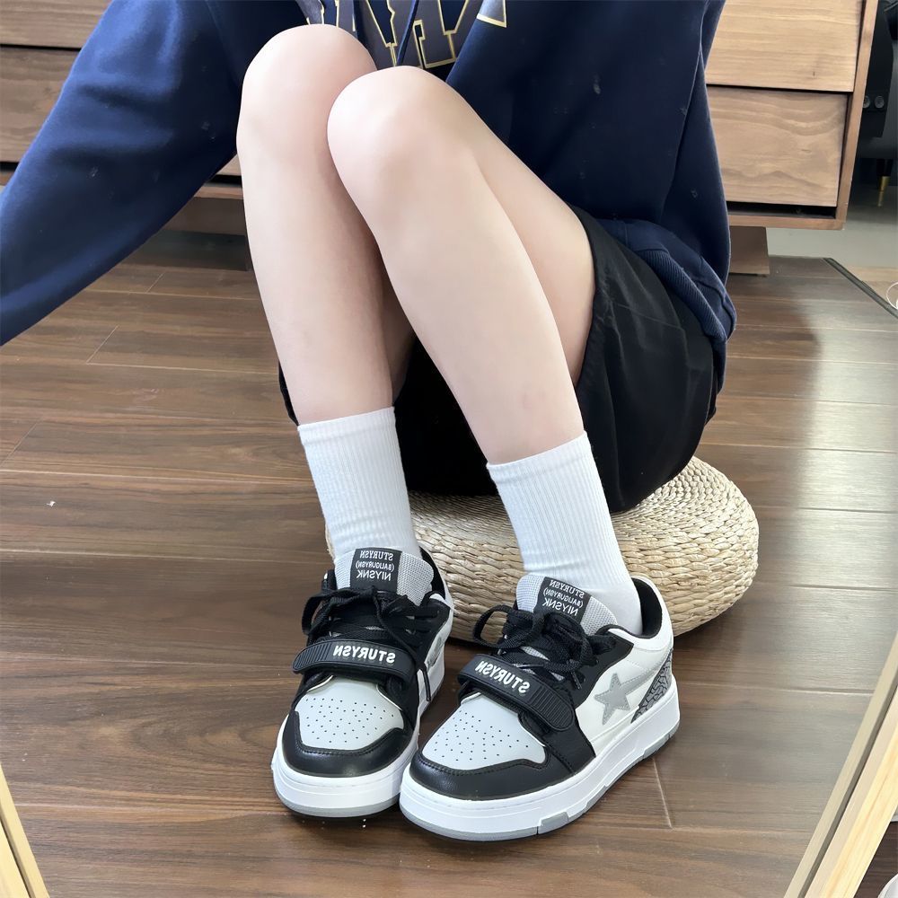 Damen Sneakers mit doppeltem Klettverschluss und atmungsaktiver Obermaterialstruktur Drune