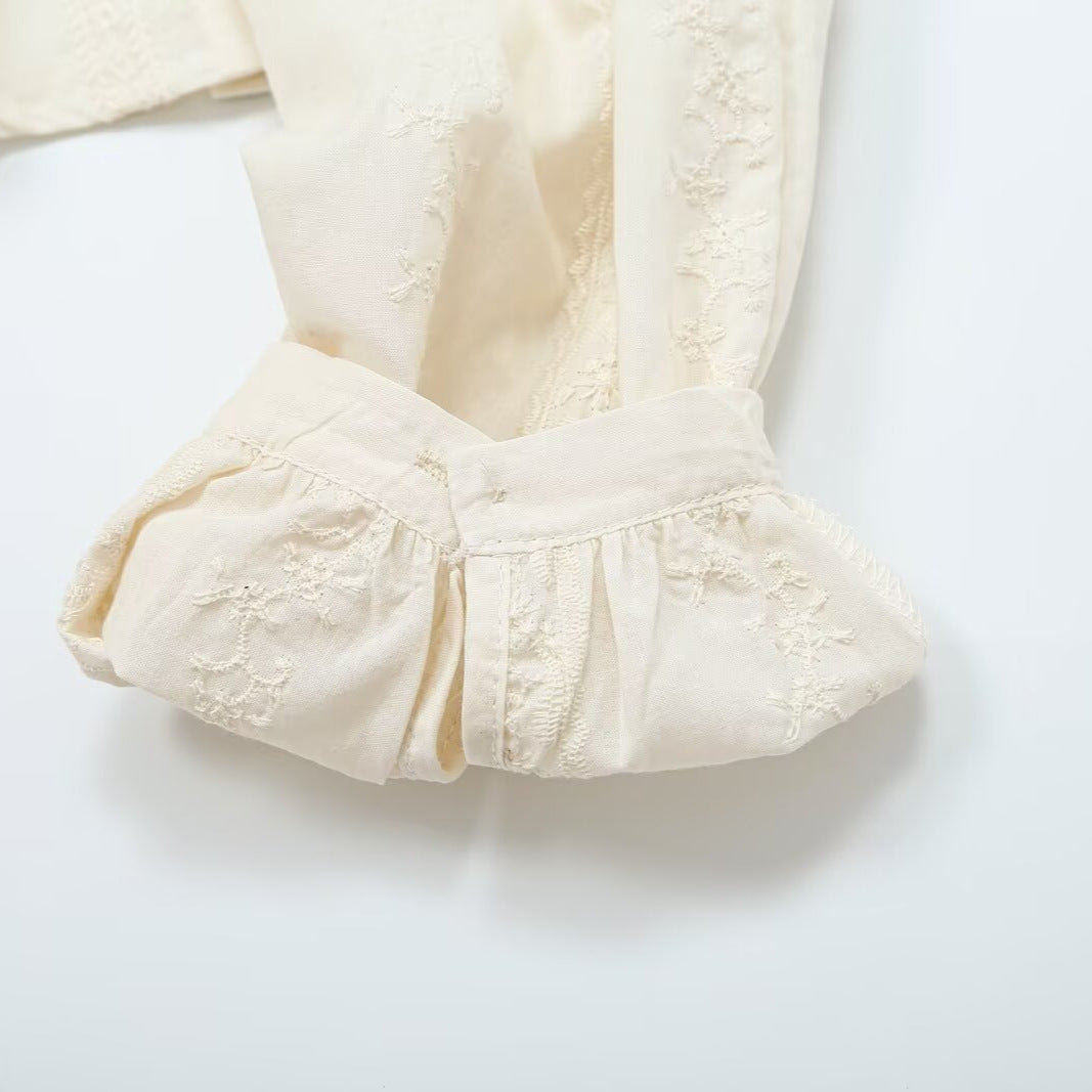 Damen Leichte Bluse mit Spitzenbesätzen, V‑Ausschnitt und taillierter Peplum‑Silhouette Drune