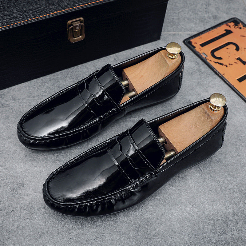 Herren Elegante Mokassins aus hochwertigem Lackleder Drune