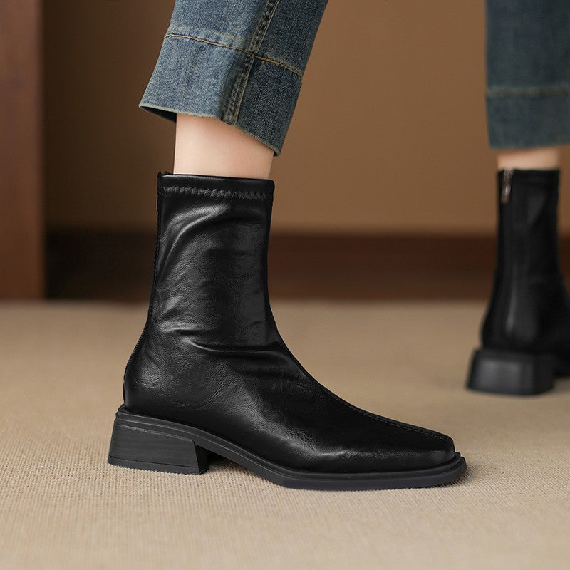 Damen Modische Ankle-Stiefeletten Drune