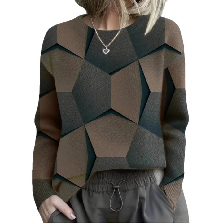 Damen Gemusterter Pullover