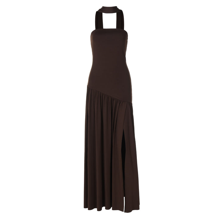 Damen Maxikleid mit raffiniertem Cut-Out-Design und asymmetrischem Saum Drune