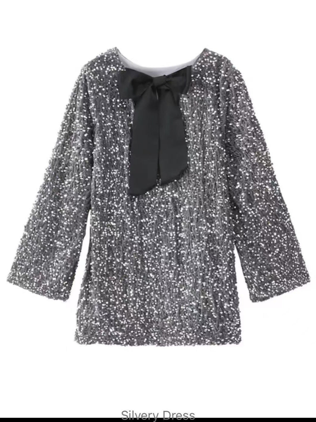 Damen Glamouröses Mini-Kleid mit glitzernden Pailletten und eleganten Puffärmeln Drune