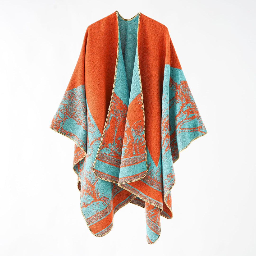 Damen Jacquard-Wollmix-Überwurf mit offenem Kimono-Fall und weichem Griff Drune