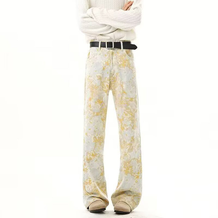 Damen Elegante und bequeme Floral-Print Weitgeschnittene Hose Drune
