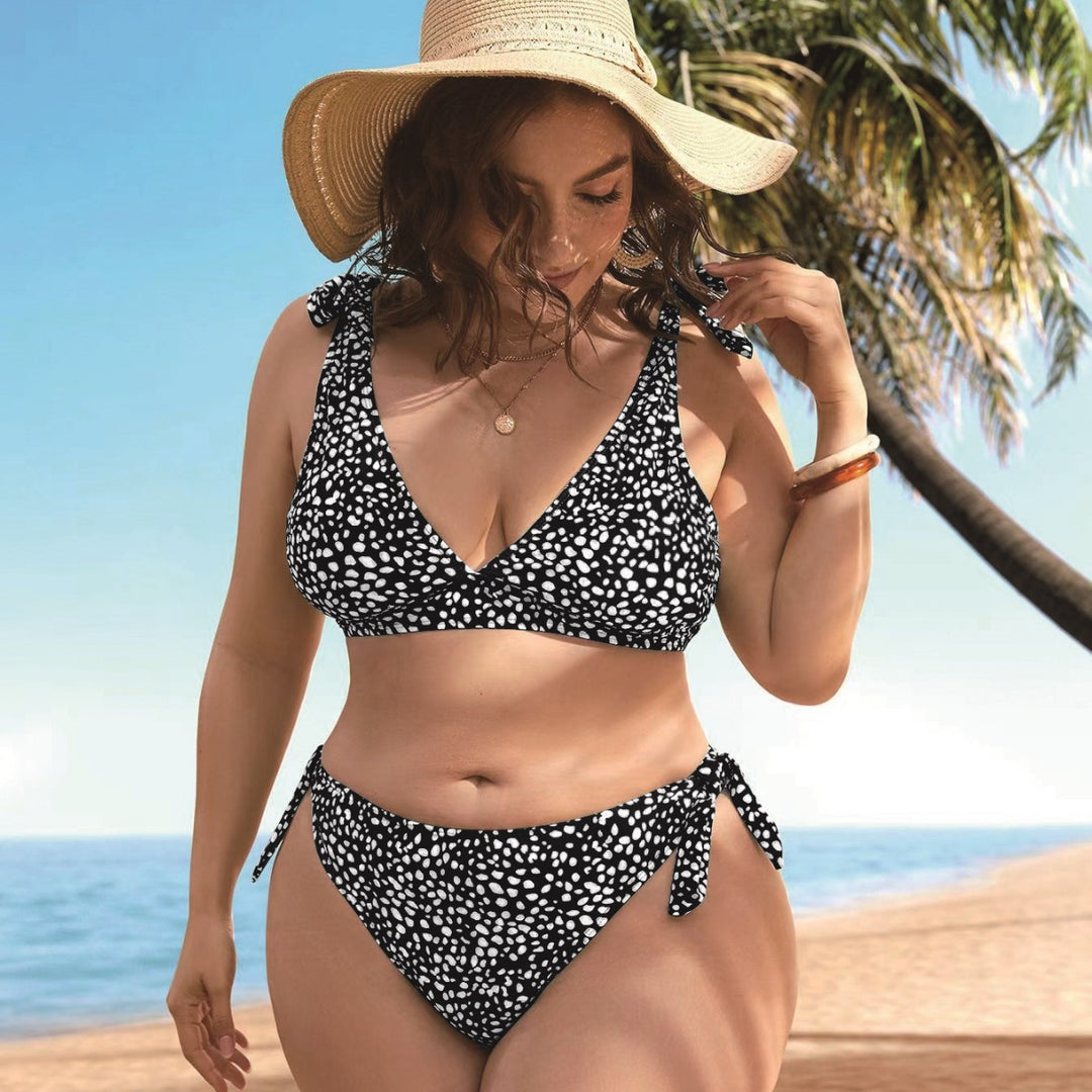 Damen Triangel-Bikini-Set mit verspieltem Knotendesign Drune