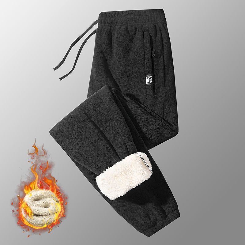 Herren wärmende Microfleece-Hose mit komplettem Sherpa-Innenfutter, elastischem Komfortbund und Reißverschlusstaschen Drune