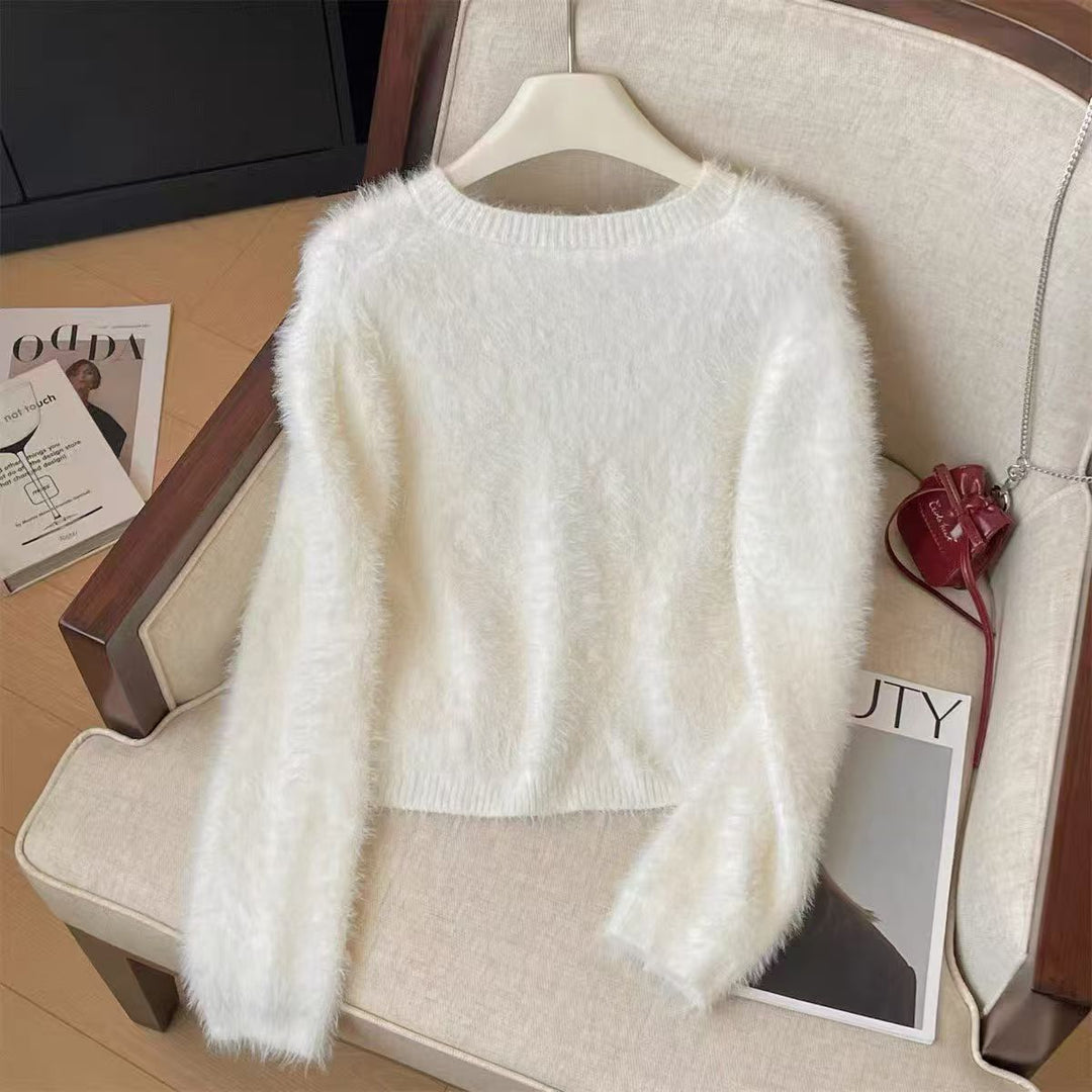 Damen Modischer Strickpullover Drune