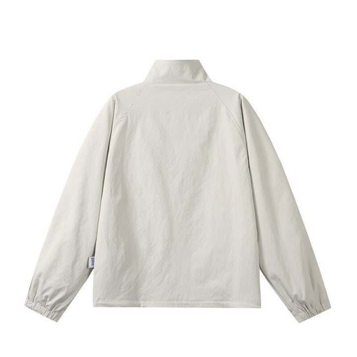 Herren Leichte Übergangsjacke im minimalistischen Field‑Style mit hohem Stehkragen und verdeckter Frontblende Drune