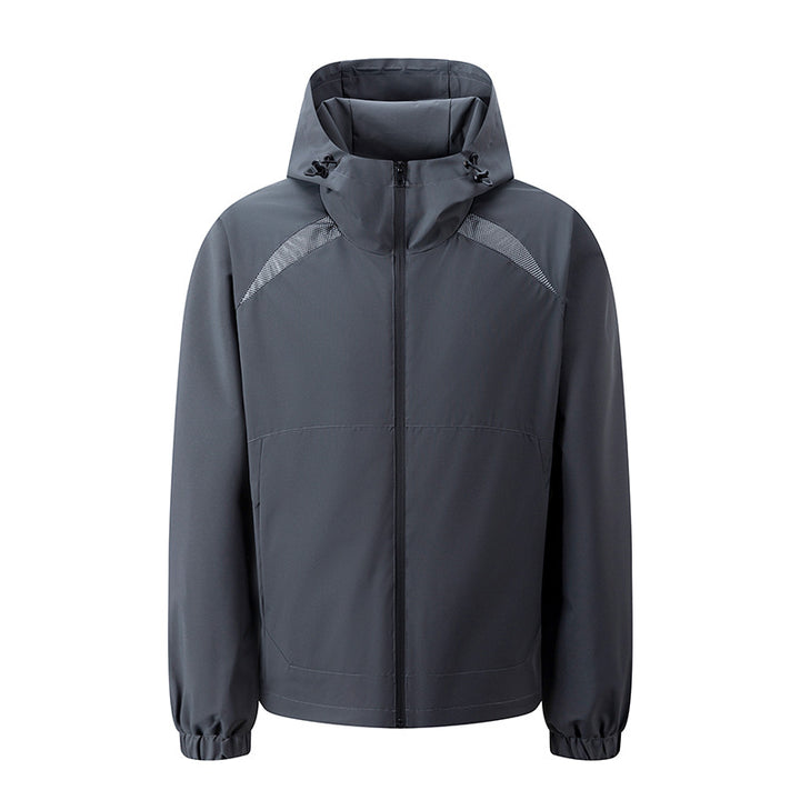 Herren Atmungsaktive Sportjacke mit Kapuze Drune