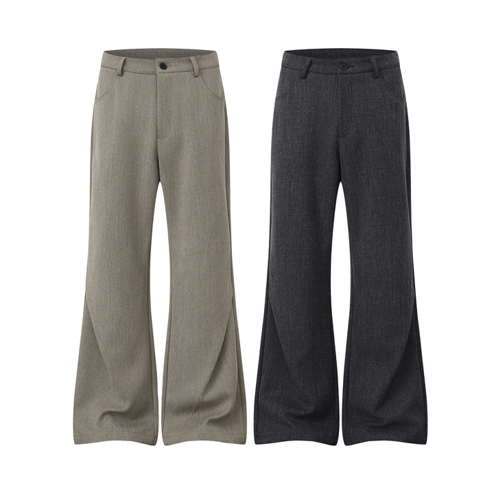 Damen Weite High‑Waist Culotte-Hose aus strukturierter Wollmischung Drune