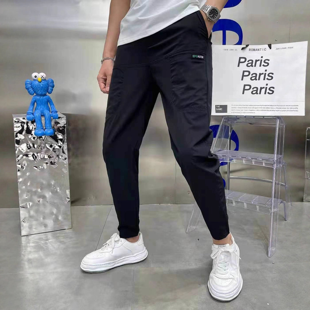 Herren nan sportive Cargojoggerhose mit elastischem Bund, Kordelzug und konischem Beinabschluss Drune