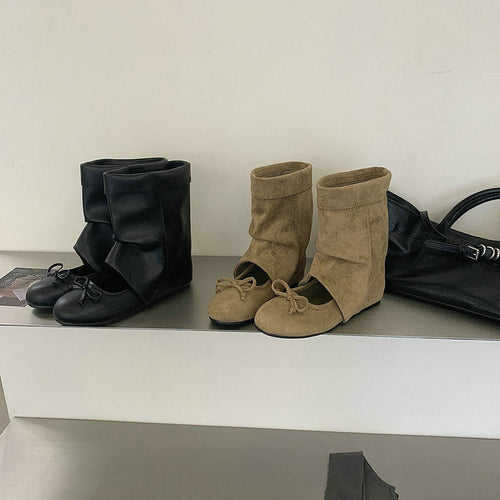 Damen Modische und bequeme Ballerina Boots Drune