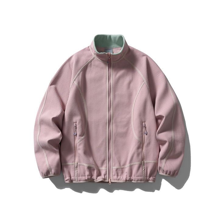 Unisex Struktur-Fleecejacke mit Reißverschluss, Raglanärmeln und elastischem Saum Drune