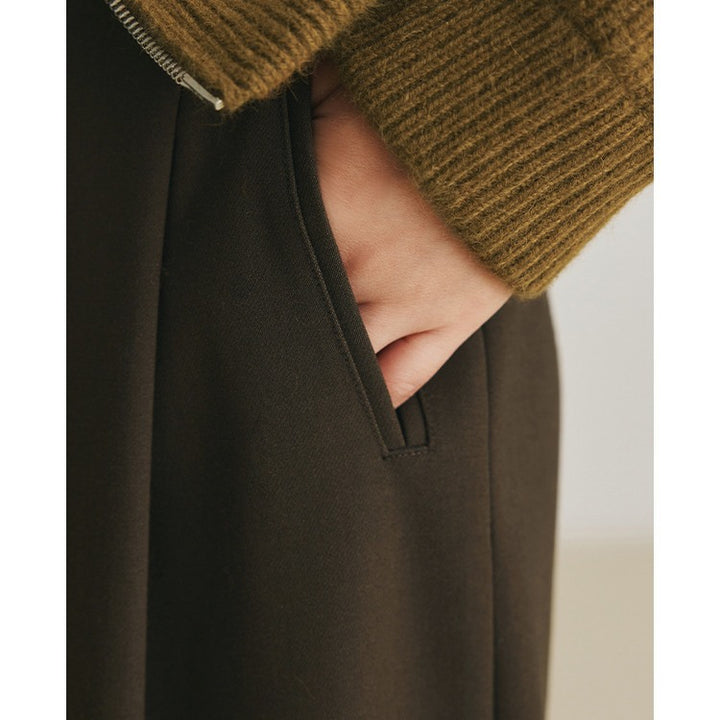 Damen Tailored Highwaist-Culottehose mit Bundfalten und Eingrifftaschen Drune