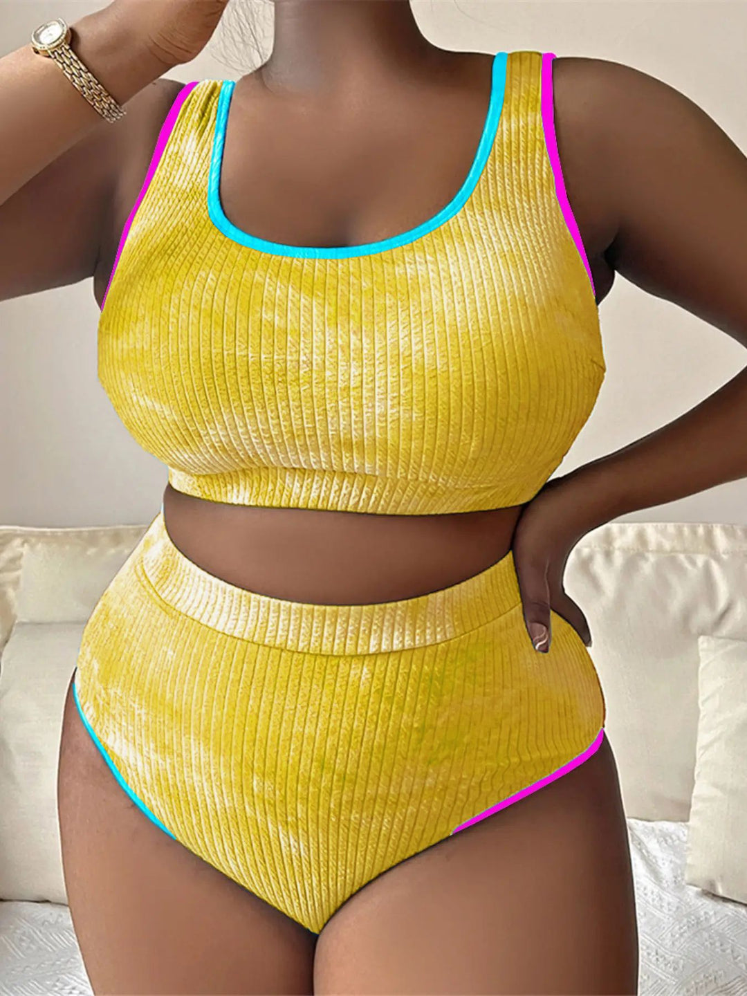 Damen Sportiv geschnittenes Bikini-Set Drune