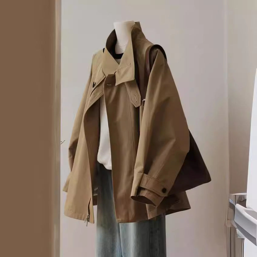 Damen Lässige, übergroße Utility-Jacke Drune