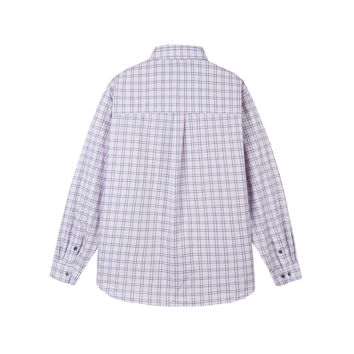 Damen Oversize Karo-Hemd mit Brusttasche und abgerundetem Saum Drune